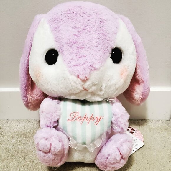 Pote Usa Loppy Lovely Heart Plush (Light Purple) - Picture 2 of 4
